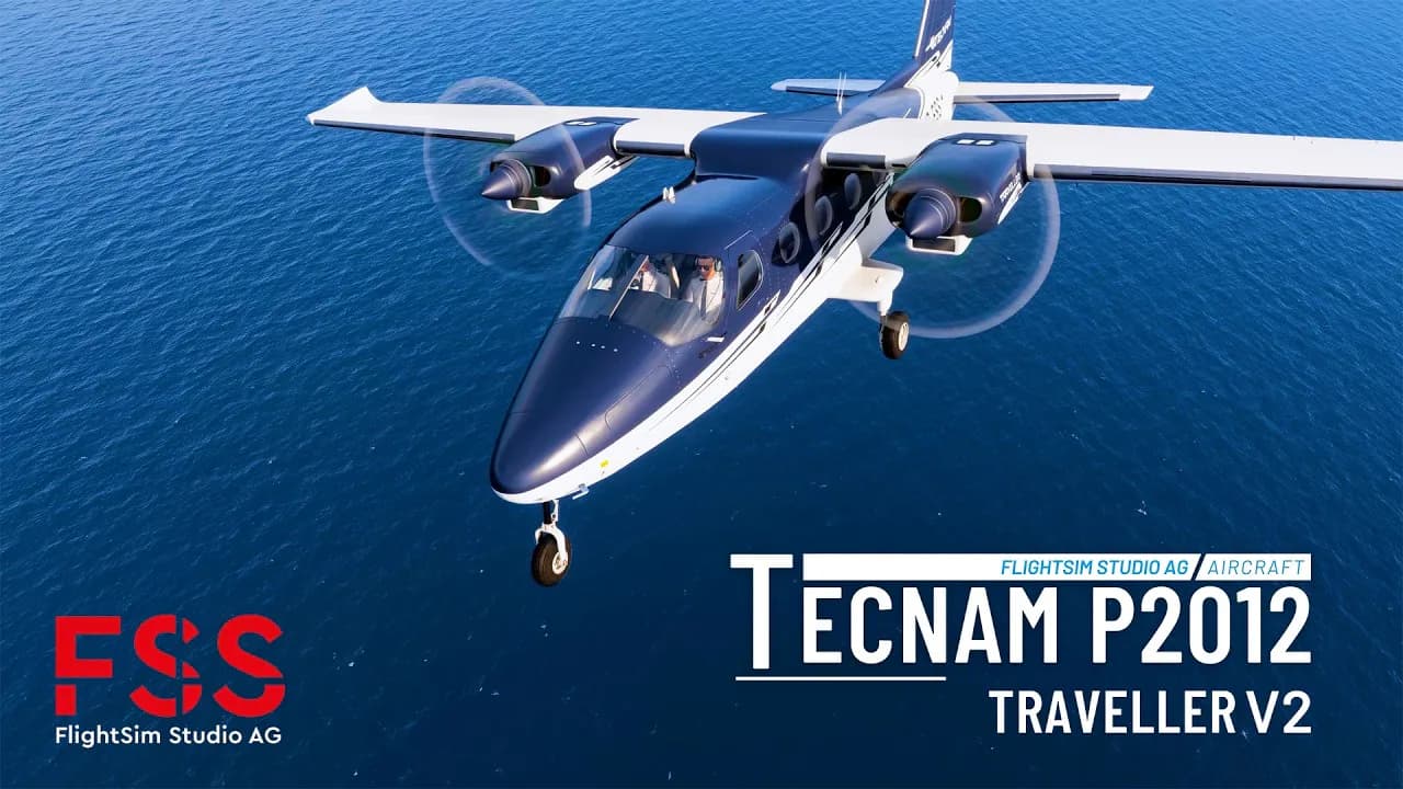 Aerosoft releases Tecnam P2012 Traveller V2 for MSFS 2024